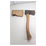 Vaughn Supersteel Hatchet with Leather Sheath,...