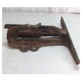 Vintage Metal Saw Vise, Bench Mount