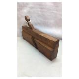 Unmarked Wooden Plough Plane, Beech Body, Steel...