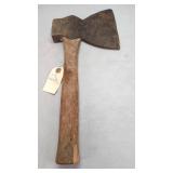Vintage Hewing Hatchet, Wood Handle, Steel Blade