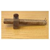 Vintage Wooden Marking Gauge, Adjustable