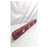 Lakeside 18' Wooden Spirit Level, 3 Vials, Red...