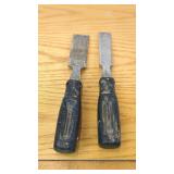 Stanley Wood Chisels, Steel Blade, Plastic Handle
