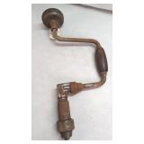 10' Bit Brace Hand Drill, 3-Jaw Chuck, Wooden...