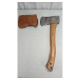 Craftsman Hatchet with Leather Sheath, Wood...