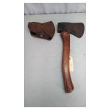 Plumb Hatchet with Leather Sheath, Steel Blade,...