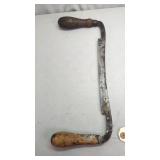 Vintage Wood Handle Draw Knife with Steel Blade