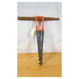 Vintage Wine Maker's Auger, 9 Inch, Wood Handle