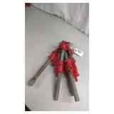Set of 4 Heavy Duty 3/4' Pipe Bar Clamps, Red...