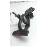 Vintage Cast Iron Tool Holder with Clamp Mechanism