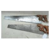 18 & 20 Inch Vintage Hand Saws, Warranted Superior