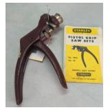 Stanley No. 42SS Pistol Grip Saw Set, Made in...