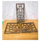 Vintage Art Deco Cast Iron Vent Covers,...