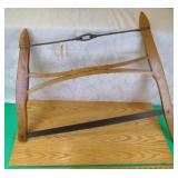 Vintage Wooden Frame Saw with 27' Blade