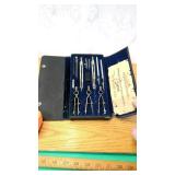 W.A. Weber Drafting Compass Set, Leather Case