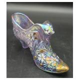 Fenton Art Glass Iridescent Shoe Ornament,...
