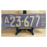 1935 Minnesota License Plate A 23-677 ï¿½...