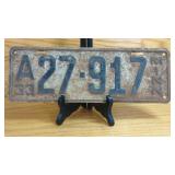 1933 Minnesota Passenger License Plate A27-917,...