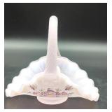 Fenton Hand-Painted Glass Basket, Artist Signed...