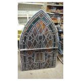 Antique Stained Glass Window, Religious Design,...