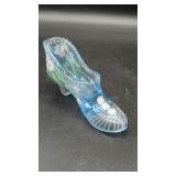 Fenton Art Glass Handpainted Shoe Figurine by...