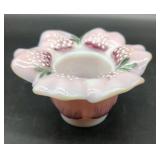 Fenton Hand-painted Pink Opalescent Flower...