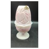 Fenton Pink and White Heart Diamond Pattern...