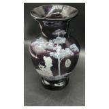 Fenton Handmade Purple Glass Vase,...