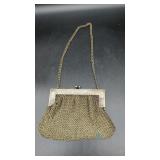 Vintage German Silver Mesh Purse with Engraved...