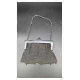 Antique Gunmetal Chainmail Mesh Evening Bag...