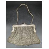 Antique Chainmail Mesh Purse, German Silver