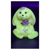 Fenton Satin Glass Bunny Figurine, Uranium...