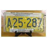 1972-1973 Minnesota Passenger Car License Plate...