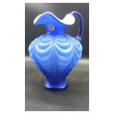 Fenton 95th Anniversary Blue Pitcher/Vase with...