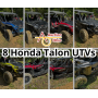 8 Honda Talon UTVs No Reserve Bid Now