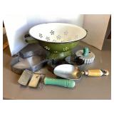 Colander, Cookie Cutter Vintage Kitchen Utensuls
