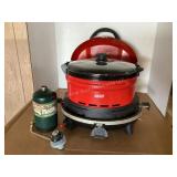 Coleman propane travel slow cooker kit. Untested.