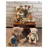 Wood Stool & Bears