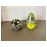 Two Glass Paperweights