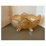 Carnival Glass Footed Compote