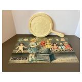 16x10" Metal Laundry Sign & Hand Mirror