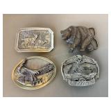 Deer, Bear, Eagle & Wisconsin Belt Buckles