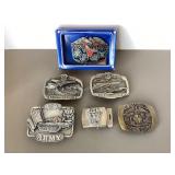 6 US Service Belt Buckles, like new