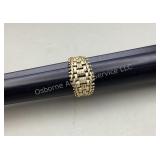 14K Yellow Gold Stylish Flex Ring