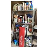 Metal Shelf & Contents
