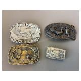 Rockies & Wildlife belt buckles & clip with knife