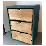 Wood Crate with Drawers