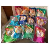 12 NOS McDonaldï¿½s TY Mini Beanie Babies