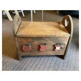 Wood Stool / Box, 19 1/2x11 1/2x17"