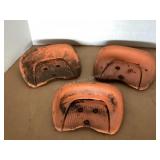 3 Vintage Metal Pedal Tractor Seats